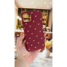 Vip Case iPhone 15 Uyumlu Beyaz Fiyonk Desenli Silikon Darbe Emici Korumalı Klasik Rubber Kılıf