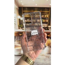 Vip Case Redmi Note 10 Pro Uyumlu Manycat Desenli Şeffaf Darbe Emici Kamera Korumalı Clear Kılıf