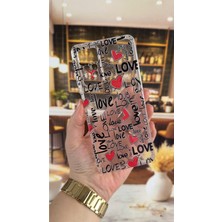 Vip Case Redmi Note 11 Pro ve Note 12 Pro 4g-Love Yazı Desenli Şeffaf Darbe Emici Kamera Korumalı Clear Kılıf