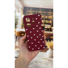 Vip Case Xiaomi Redmi Note 14 Uyumlu Beyaz Kalp Desenli Silikon Darbe Emici Klasik Korumalı Rubber Kılıf