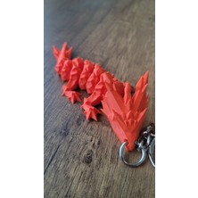 3D Baskı Eklemli Ejderha Anahtarlık | Esnek Gövdeli, Dayanıklı Tasarım | Fantastik Anahtarlık| 15CM