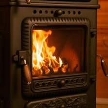 Stella Döküm Soba - Robax Seramik Soba Ön Camı - 30,5 x 24,7 cm - 700 Derece Isıya Dayanıklı Ithal Cam