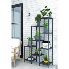 Dekozum Raflı Moblen Çiçek Saksılık Rafı Standı Balkon Rafı Çok Amaçlı Saksı Rafı