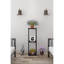 Dekozum Işıl 3 Raflı Plastik Dekoratif Çiçeklik Saksı Standı