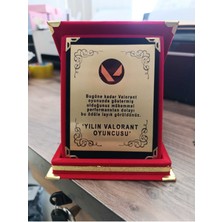 Özbience Yılın Valorant Oyuncusu Premium Kadife Plaket, Şık ve Zarif Tasarım