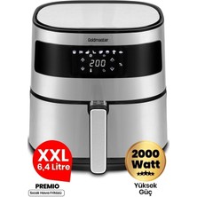 Allians Yüksek Güçlü 6,4l Inox Airfryer, Geniş ve Dokunmatik Panel