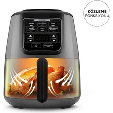 Allians Air Pro Cook Köz Xl Airfryer, Şık Siyah Altın Tasarım