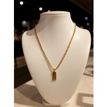 Ezgiarslanatalier Çelik Yazılı Zincir Kolye