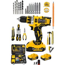 PremiumPort Profesyonel Akülü Vidalama Seti 14 Ah 100 Parça, Alman Teknolojisi ile