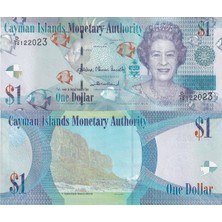 Özbience Cayman Adaları 2024 Yıl 1 Dolar Queen Elizabeth Yabancı Kağıt Para Koleksiyonu