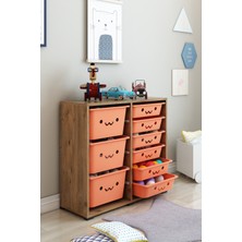 Dekozum Kıds Oyuncak Dolabı Oyuncak Saklama Kutusu Çok Amaçlı Depolama