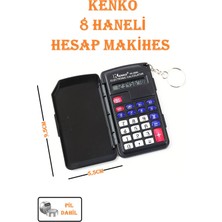 PremiumPort Cep Boy 8 Haneli Hesap Makinesi, Kapaklı ve Taşınabilir