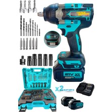 PremiumPort 1100NM Kömürsüz Motorlu 10 Pilli 21V 3AH 30 Parça Sökme ve Sıkma Seti