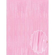 Özbience Yumuşak Pembe Püsküllü Kapı Perdesi, Partiler ve Baby Shower Dekoru