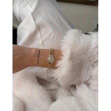 Miruva Vıp Zirkon Taşlı Gold Kadın Bileklik | Özel Tasarım Şık Model