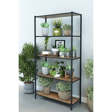 Dekozum Stark 5 Raflı Çiçeklik Saksılık Çiçek Standı Dekoratif Saksı Rafı 150X56CM Atlantikçam