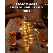 Karahanbey Ramazan Işıkları Pilli Altın Fener Tasarımlı Dekoratif LED Aydınlatma