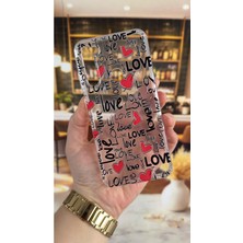 Vip Case Redmi Note 8 Uyumlu Love Yazı Desenli Şeffaf Darbe Emici Kamera Korumalı Clear Kılıf