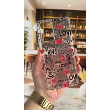 Vip Case Redmi Note 10 Pro Uyumlu Love Yazı Desenli Şeffaf Darbe Emici Kamera Korumalı Clear Kılıf