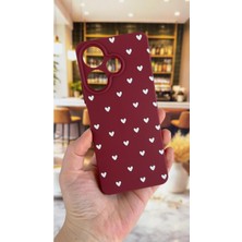 Vip Case Xiaomi Redmi 13 4g Uyumlu Beyaz Kalp Desenli Silikon Darbe Emici Klasik Korumalı Rubber Kılıf