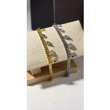 Kokoş Çelik Bileklik Aksesuar Detay Gümüş Renk