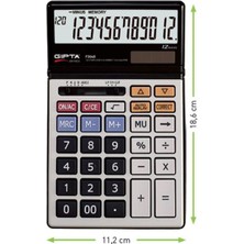 PremiumPort Masaüstü Hesap Makinesi 12 Hane, Gelişmiş ve Kullanışlı Tasarım