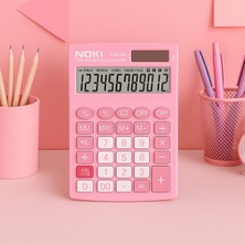 PremiumPort Pembe 12 Haneli Pilli ve Güneş Enerjili Hesap Makinesi