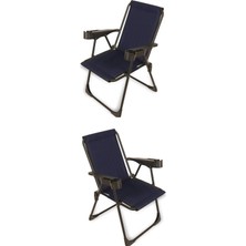 Dekozum 2 Adet Kamp Sandalyesi, Katlanır Kamp Sandalyesi, Bardaklıklı Kamp Sandalyesi,plaj Piknik Sandalyesi