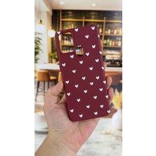 Vip Case Samsung Galaxy A21S Uyumlu Beyaz Kalp Desenli Silikon Darbe Emici Klasik Korumalı Rubber Kılıf
