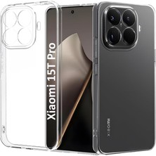 CepStok Xiaomi 15T Pro Kılıf Şeffaf Kamera Korumalı Esnek Yumuşak Silikon