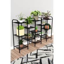 Dekozum Metal Çiçeklik ve Saksı Standı 13 Raflı Bitki Rafı, Bahçe ve Balkon Için Modern Saksılık Dolap
