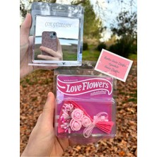 Özbience Sevgililer Günü Için Mini Çiçek Buketi ve Aynalı Love Flowers