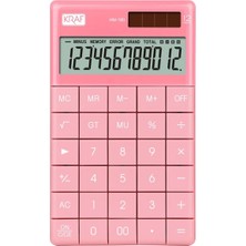 PremiumPort 12 Hane Masaüstü Hesap Makinesi HM-180 Pk Pembe