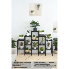 Dekozum Yasemin Merdiven 13 Raflı Metal Çiçeklik Saksılık Saksı Standı Dekoratif Saksılık Raf