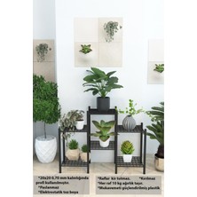 Dekozum Yasemin 6 Raflı Metal Çiçeklik Saksılık Saksı Standı Dekoratif Saksılık Raf
