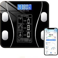 Trendhane Dijital Baskül Yağ Su Kas Vücut Kitle Endeksi Kilo Ölçer Tartı