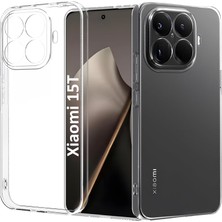 CepStok Xiaomi 15T Kılıf Şeffaf Kamera Korumalı Esnek Yumuşak Silikon