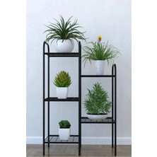 Dekozum Gözde Çiçeklik Saksılık Dekoratif Saksı Çiçek Standı Saksı Rafı 5 Raflı Uzun