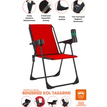 Dekozum Taşınabilir Katlanır Kamp Sandalyesi Bardaklıklı – Kamp, Plaj ve Piknik Sandalyesi