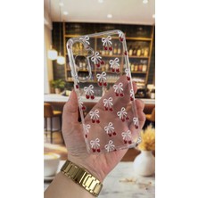 Vip Case Samsung S24 Fe Uyumlu Kiraz Desenli Şeffaf Darbe Emici Kamera Korumalı Clear Kılıf