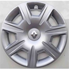 Yk Renault Clio / Symbol / Megane / Fluence / Taliant Uyumlu 15 Inç Jant Kapağı 4'lü Takım Amblem Hediyeli