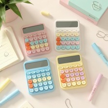 PremiumPort Renkli 12 Haneli Yuvarlak Tuşlu Çok Fonksiyonlu Hesap Makinesi