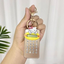 PremiumPort Kişiselleştirilebilir Sarı Hesap Makinesi Anahtarlık, Şık ve Kullanışlı Aksesuar