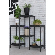 Dekozum Moblen 6 Raflı Dekoratif Amaçlı Ayaklı Saksılık Çiçeklik Saksı Standı