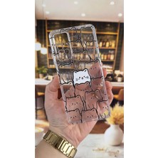 Vip Case Redmi Note 11 Pro ve Note 12 Pro 4g-Manycat Desenli Şeffaf Darbe Emici Kamera Korumalı Clear Kılıf