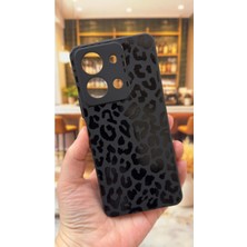 Vip Case Vivo Y28 Uyumlu Siyah Leopar Desenli Silikon Darbe Emici Klasik Korumalı Rubber Kılıf