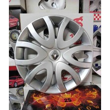Yk Renault Clio / Symbol / Megane / Taliant Uyumlu 15 Inç Jant Kapağı 4'lü Takım Amblem Hediyeli