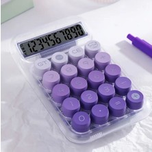 PremiumPort Renkli Tuşlar ile Retro Stil Hesap Makinesi, Pratik ve Şık Tasarım