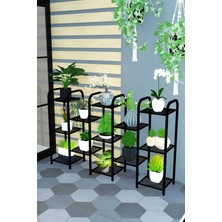 Dekozum Gözde Çiçeklik Saksılık Dekoratif Saksı Çiçek Standı Saksı Rafı 13 Raflı