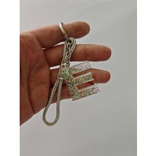 Özbience Parlak E Harfi Eposki Anahtarlık Çanta Süsü ve Charm EA005